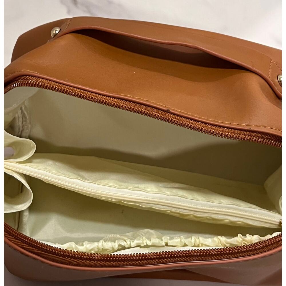 Rose of No Man's Land Beauty Bag Cosmetic Travel Toiletry Multi Pocket Brown - Picture 5 of 9